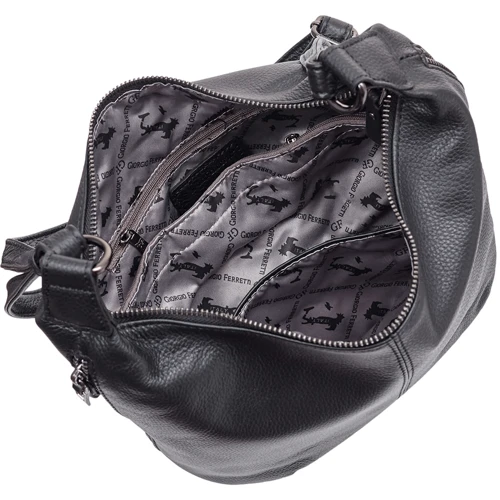 Женская сумка хобо Giorgio Ferretti черная (SHIGF2019197-black): Тип ручки Длинная ручка