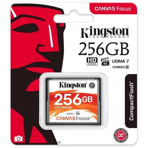 Карта памяти Kingston 256GB CompactFlash Canvas Focus (CFF/256GB): Объем 256 ГБ