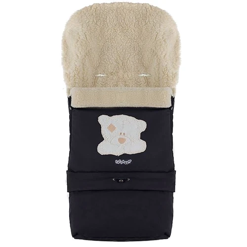 Зимовий конверт Babyroom №20 з подовженням чорний (мордочка ведмедики штопання): Виробник Babyroom