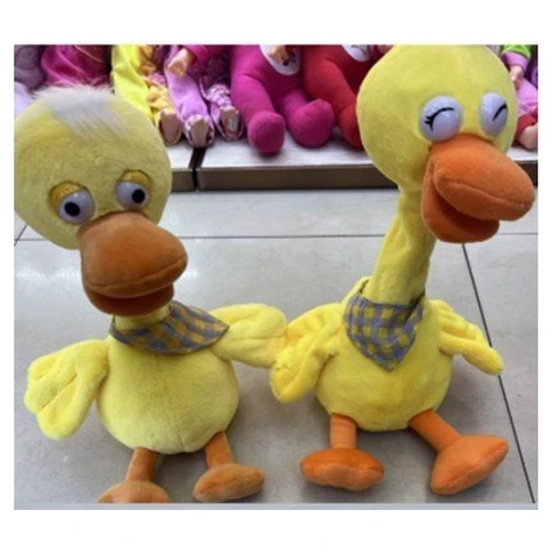 Мягкая интерактивная игрушка Утка повтор голоса, англ. музыка, 32 см (K4104): Тип животное