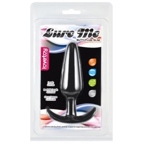 Анальна пробка LoveToy Lure Me Butt Plug Slim L Black
