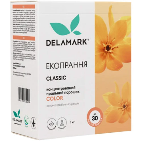 Стиральный порошок DeLaMark универсальный Color 1 кг: Вид стирки Универсальная