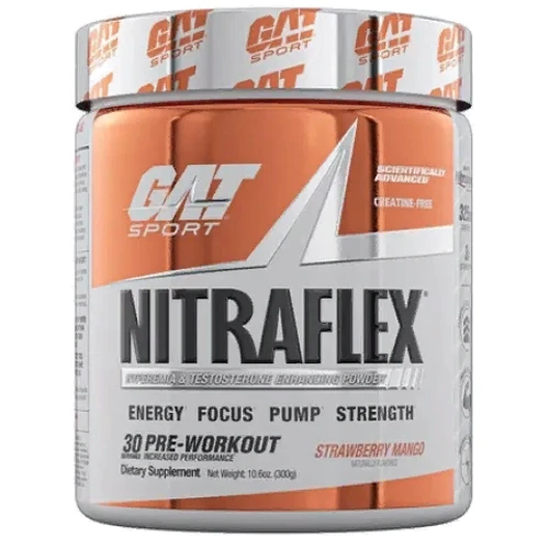 Предтренировочный комплекс GAT Nitraflex 300 g /30 servings/ Strawberry Mango
