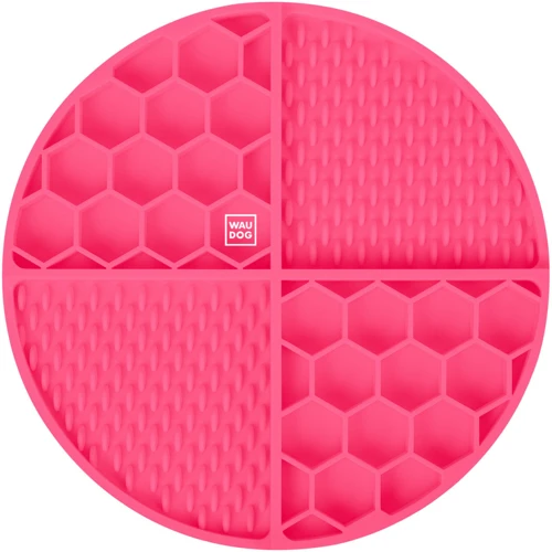 Килимок Waudog Silicone для злизування та повільного годування 211х211х30 мм Рожевий (23507)