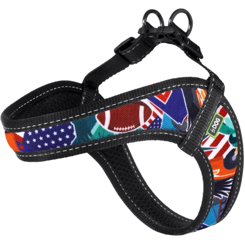 Шлея HiDog Comfort USA 46-52 см L разноцветная (139\1017)
