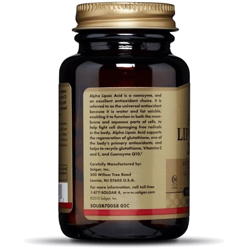 Solgar Alpha Lipoic Acid Солгар Альфа-липоевая кислота 200 mg 50 капсул: Форма выпуска Капсулы