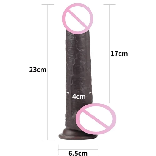 Фаллоимитатор LoveToy Sliding-Skin Dual Layer Dong 9" Black