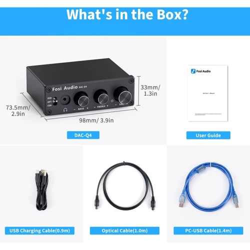 Fosi Audio SPDIF/Coaxial на RCA/3.5 DAC-Q4 Black: Входи USB, optical and coaxial S/PDIF