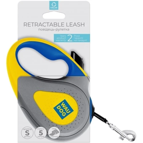 Поводок-рулетка Waudog R-leash Colors of freedom для собак светоотражающая лента XS до 12 кг 3 м (380-4020): Вес собаки, до 12 кг