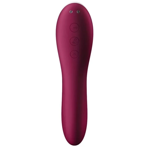Вакуумный стимулятор с вибрацией Satisfyer Dual Crush Wine Red