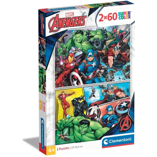 Пазл 2 в 1 Clementoni Avengers 2 по 60 элементов (8005125216055)