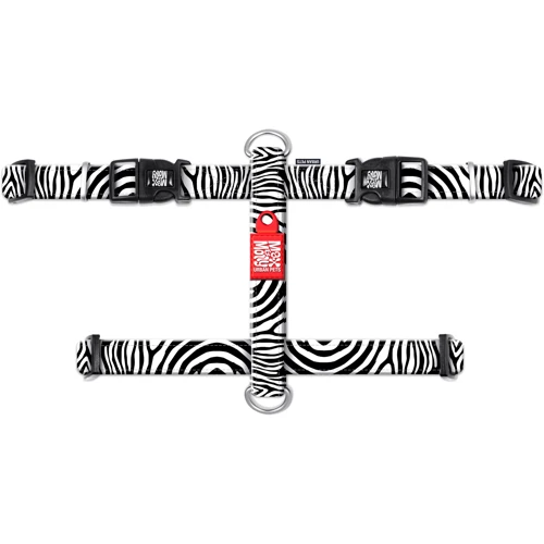 Шлейка для собак Max & Molly Urban Pets H-Harness - Zebra/L 2 см 70-98 см черная (4897039632212) фото 3