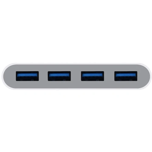 Адаптер Macally Adapter USB-C to 4 port USB 2.0 Hub White (UCHUB4): Колір білий