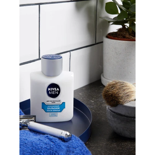 Nivea For Men Aftershave Balm Бальзам после бритья для чувствительной кожи Охлаждающий 100 ml фото 7