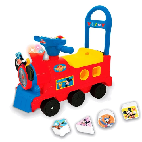 Чудомобиль Kiddieland - Микки-Маус: паровозик-сортер (свет, звук) (54874)