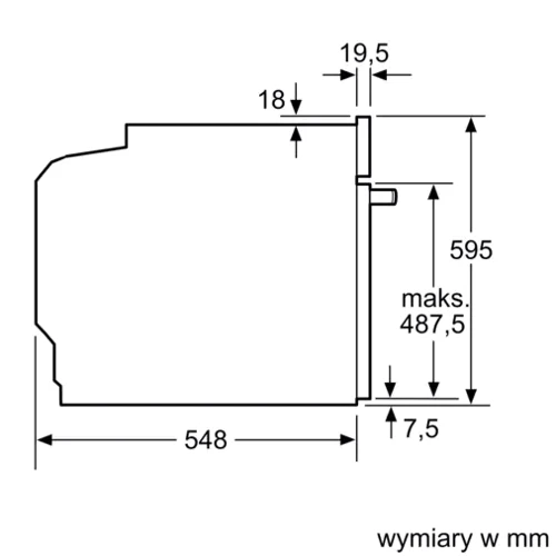 Духовой шкаф электрический Bosch HBG635NS1: Размеры 59.5x59.4x56.8 см