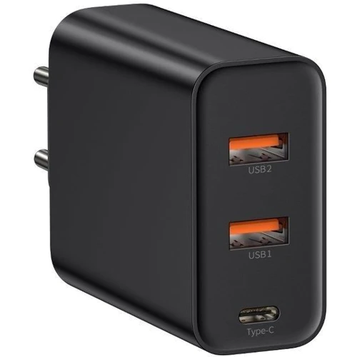 Зарядное устройство Baseus Wall Charger PPS Three Output Quick Charger (C+U+U) 60W EU Black (CCFS-G01)
