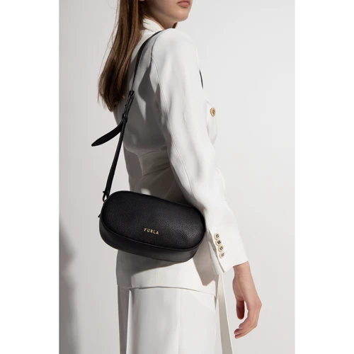 Женская сумка через плечо Furla Real S Crossbody Double Zip черная (WB00253HSF000O600010): Тип ручки Со съемным ремнем, Плечевой ремень, Без ручки