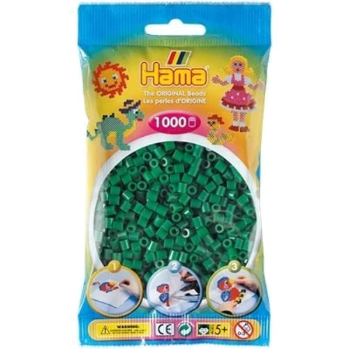 Термомозаика HAMA Набор зеленых бусин Midi 5+, 1000 шт. (207-10)