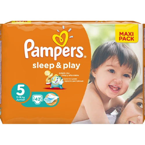 Подгузники Pampers Sleep & Play Junior (11-18 кг) Эконом 42шт (4015400224068)