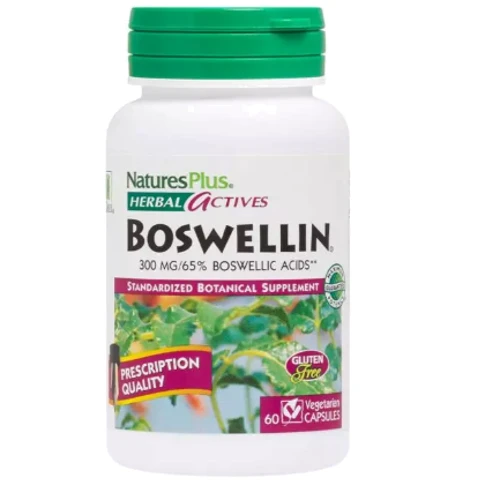 Natures Plus Boswellin Herbal Actives Босвелин 300 мг 60 Вегетарианских Капсул