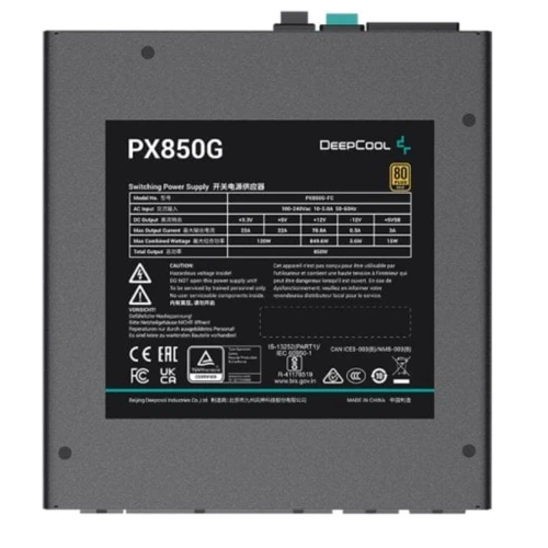 Блок питания Deepcool PX850G (R-PX850G-FC0B): КПД, % 92