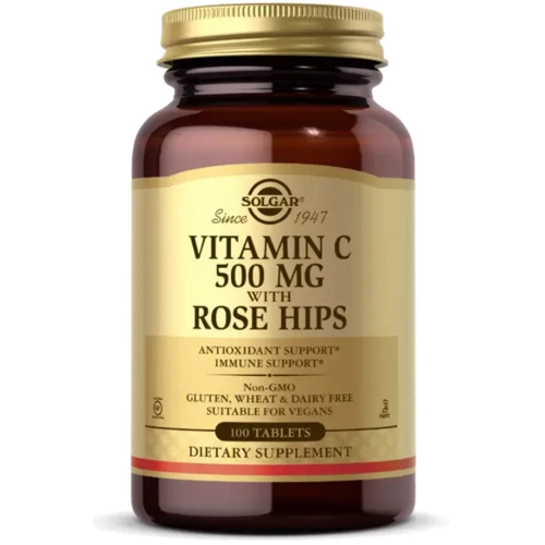 Solgar Vitamin C with Rose Hips Вітамін С із шипшиною 500 мг 100 таблеток