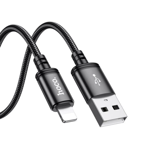 Кабель Hoco USB Cable to Lightning X91 Radiance 2.4A 3m Black фото 3