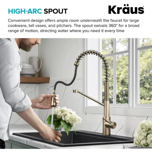 Змішувач для кухонного миття Kraus KFF-2631SFACB