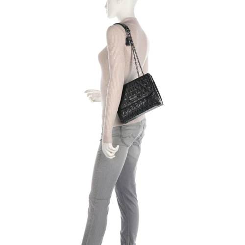 Женская сумка через плечо Guess Wessex Convertible Xbody Flap черная (HWGN8379210-BLA): Пол Женский