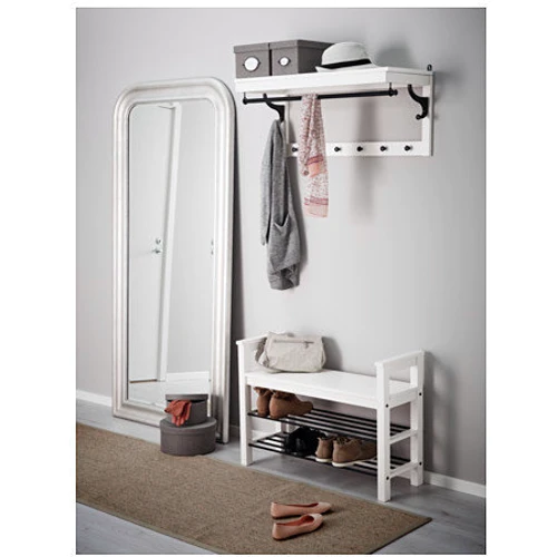 Лавка з полицями для взуття ІКЕА Hemnes 85х32х65 см Білий (00243800): Конструкція Разборная