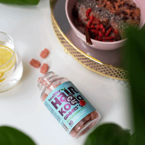 OstroVit Healthy Hair Koala Gummies Комплекс вітамінів та мінералів зі смаком чорниці та малини 60 желейок фото 4