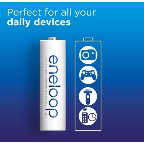 Panasonic Eneloop AA 2000mAh 2шт/уп (BK-3MCDE/2CP): Емкость 2000mAh