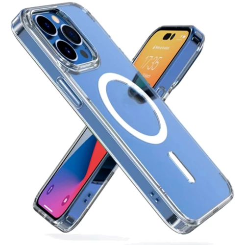 Чохол для iPhone Mutural TPU+PC Case Jingtou MagSafe Transparent для iPhone 14 Plus