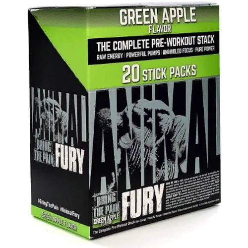 Предтренировочный комплекс Universal Nutrition Animal Fury Stick Pack Box 20x16.5 g Green Apple