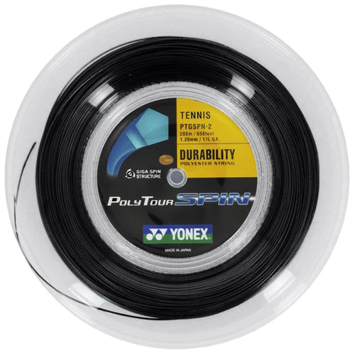 Бабина Yonex Poly Tour Spin Black 200 m 1.25 mm (PTSB-200)