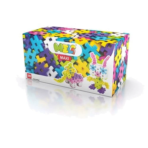 Конструктор MELI MAXI 100 эл. розовый (4,2х4,2см)