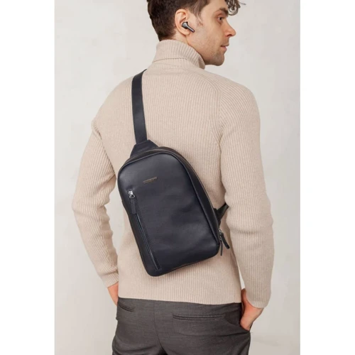 Чоловіча сумка-слінг BlankNote темно-синя (BN-BAG-42-navy-blue): Країна виробник Україна
