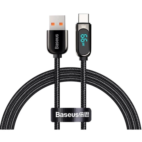 Кабель Baseus USB Cable to USB-C Display Fast Charging Data 66W 1m Black (CASX020001)