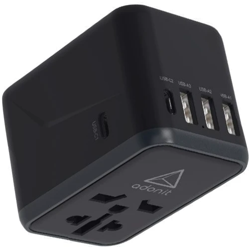 Зарядний пристрій Adonit USB Wall Charger Universal Travel 61W Black (PD-3A2C): Особливості USB-C