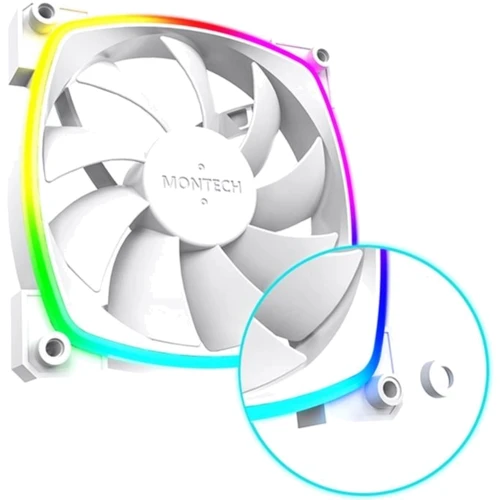 Кулер Montech AX120 PWM White: Кількість вентиляторів, шт 1