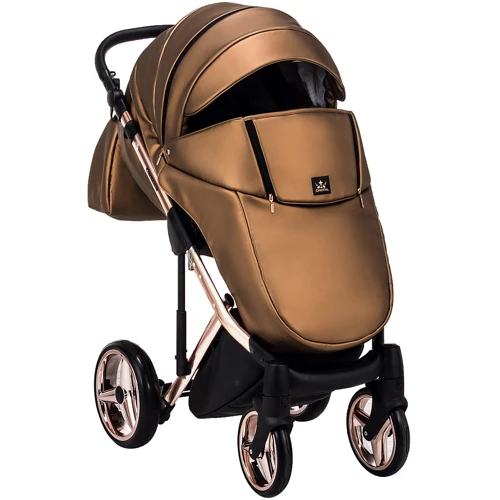 Коляска 2 в 1 Adamex Chantal Star Polar (Pink Gold) шкіра 100% Star 123 (624719): Стать дитини дівчинка, хлопчик