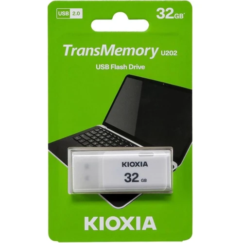 USB-флешка KIOXIA 32GB U202 USB 2.0 White (LU202W032GG4): Объем памяти 32 GB
