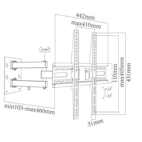 Кронштейн для ТВ Charmount CT-WPLB-T711