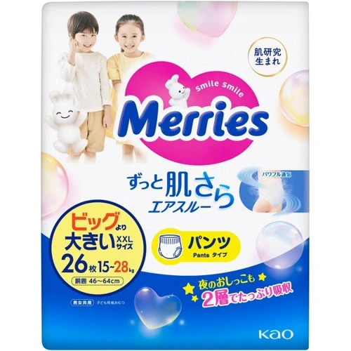Трусики-подгузники Merries XXL 15-28 кг 26 штук (4901301425898)