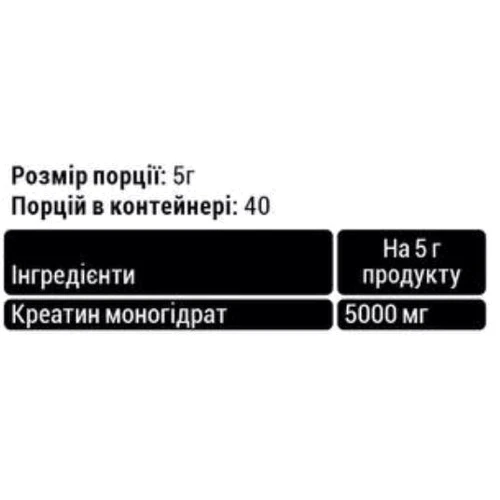 Креатин Sporter Creatine Monohydrate (creapure) 200 g/40 servings/Unflavored: Пол Унисекс