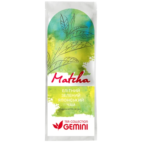 Чай Gemini зелений Tea Collection Matcha пудровий 50 г (4820156431079)
