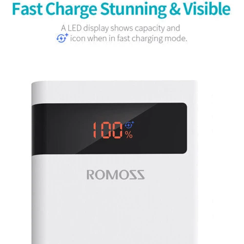 Зовнішній акумулятор Romoss Power Bank 30000mah Sense8P+ White (PHP30-515-1134) фото 8
