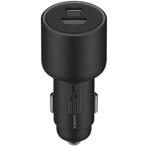 Зарядний пристрій Xiaomi Car Charger USB+USB-C 67W Black (BHR6814GL)