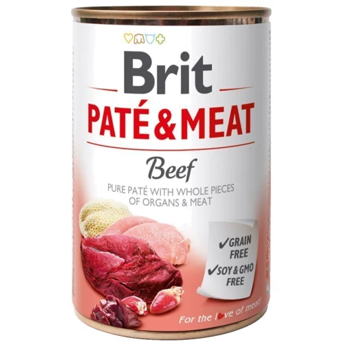 Влажный корм для собак Brit Paté & Meat Beef 400 г